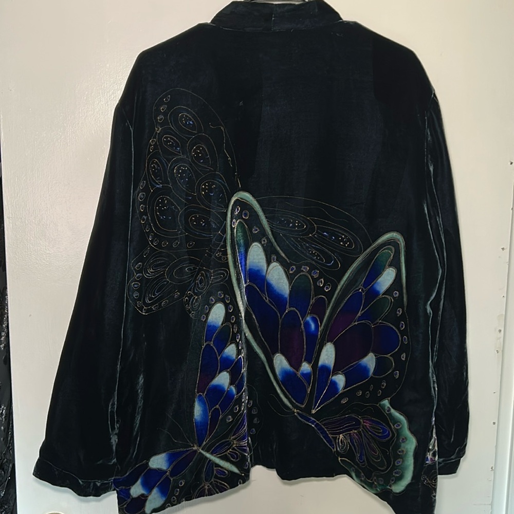 Chicos butterfly velvet jacket